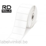 RD-S05E1 Gestanst papier etiket 26 x 51mm - wit - verwijderbaar 12 rollen
