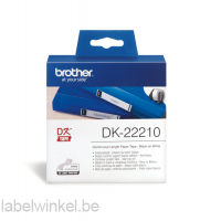 DK-22210 Doorlopende papier tape 29mm x 30,48m - wit - zelfklevend